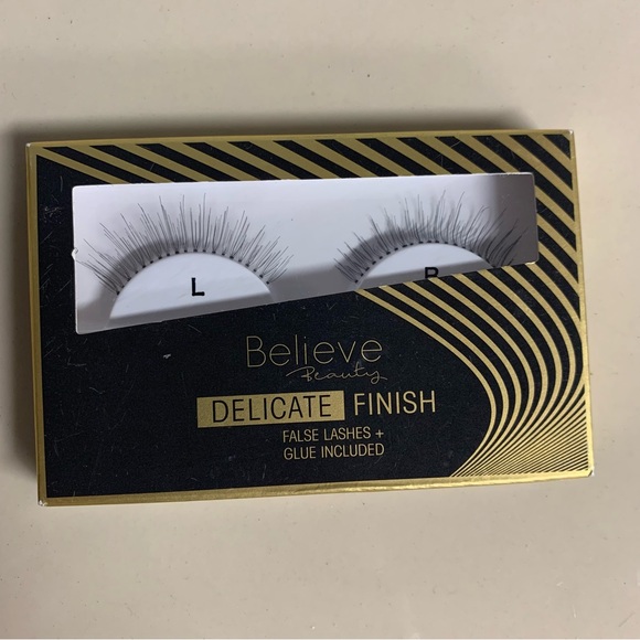 Believe Beauty Delicate Finish Lashes Glue set Discontinued Faux Black Eyelashes - Picture 1 of 6